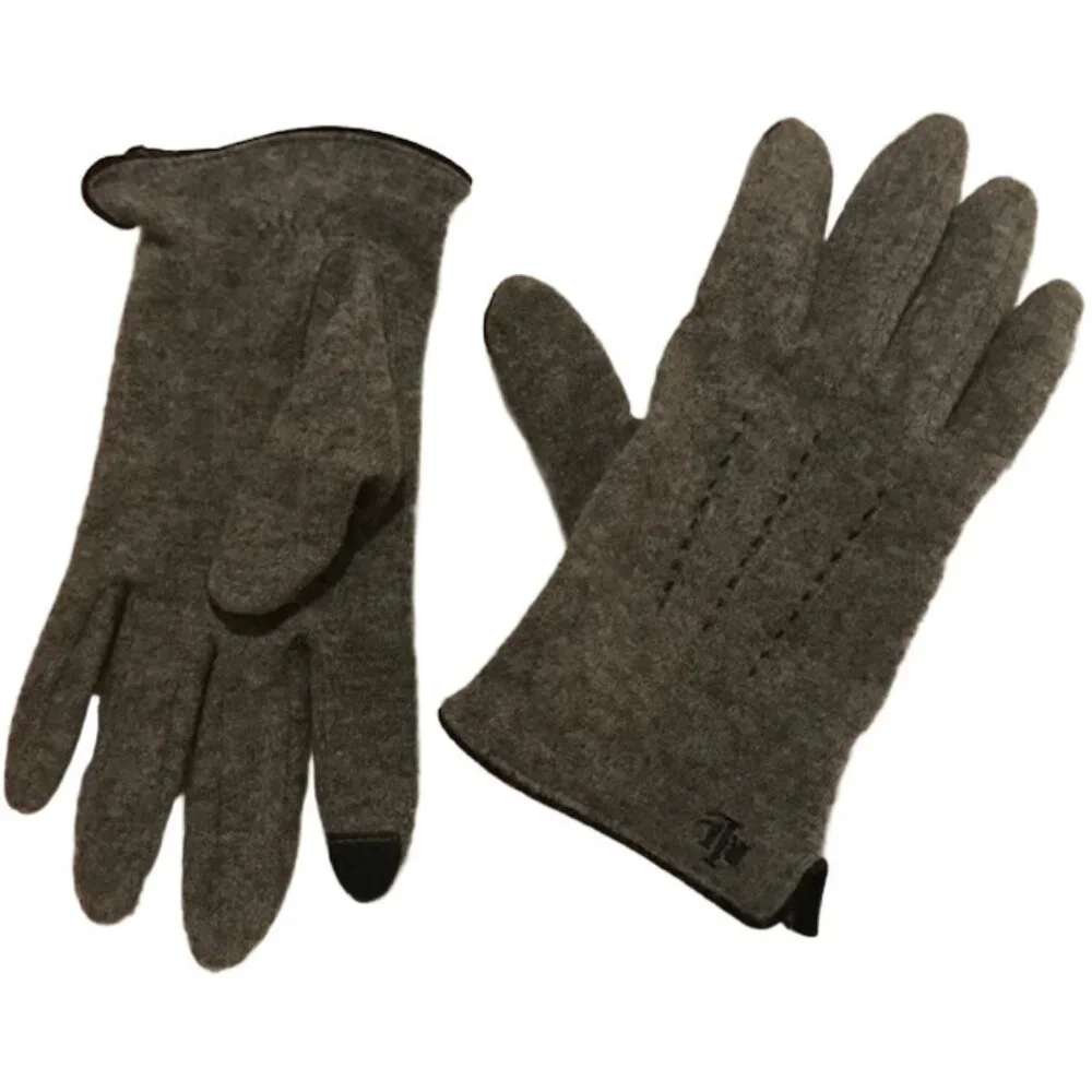 Ralph Lauren Cashmere TEXTING Phone Tech Touch Gloves! Grey os wool